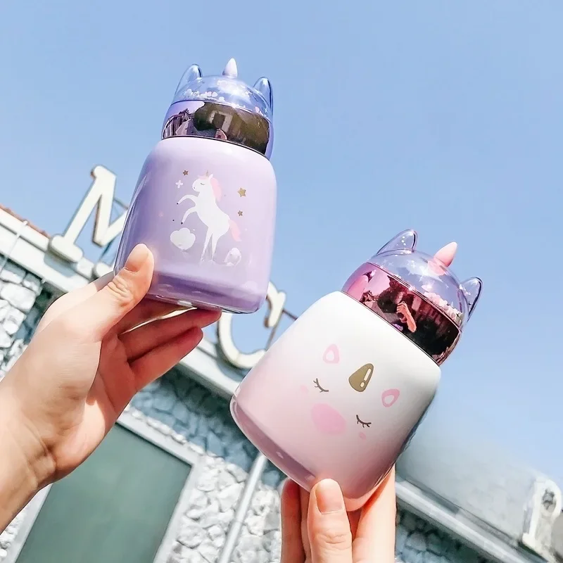 Bouteille d'eau à isolation thermique en acier inoxydable, tasse à vide, verres portables, mini flacons à café, thermos, mignon, Nairobi, Orn