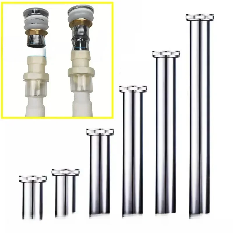 Edelstahl Becken Flasche Falle Abfluss Set Schlauch Waschbecken Filter Stopper Verlängerung Siphon