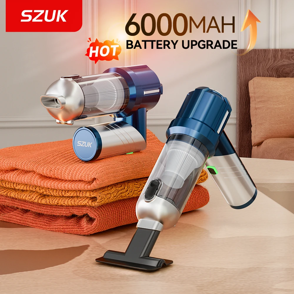 

Беспроводной автомобильный пылесос SZUK высокого давления, мощный портативный ручной пылесос для уборки в автомобиле