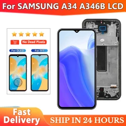 AMOLED / TFT Quality For Samsung A34 5G LCD SM-A346B A346U Display Touch Screen Digitizer Assembly Replacement Parts