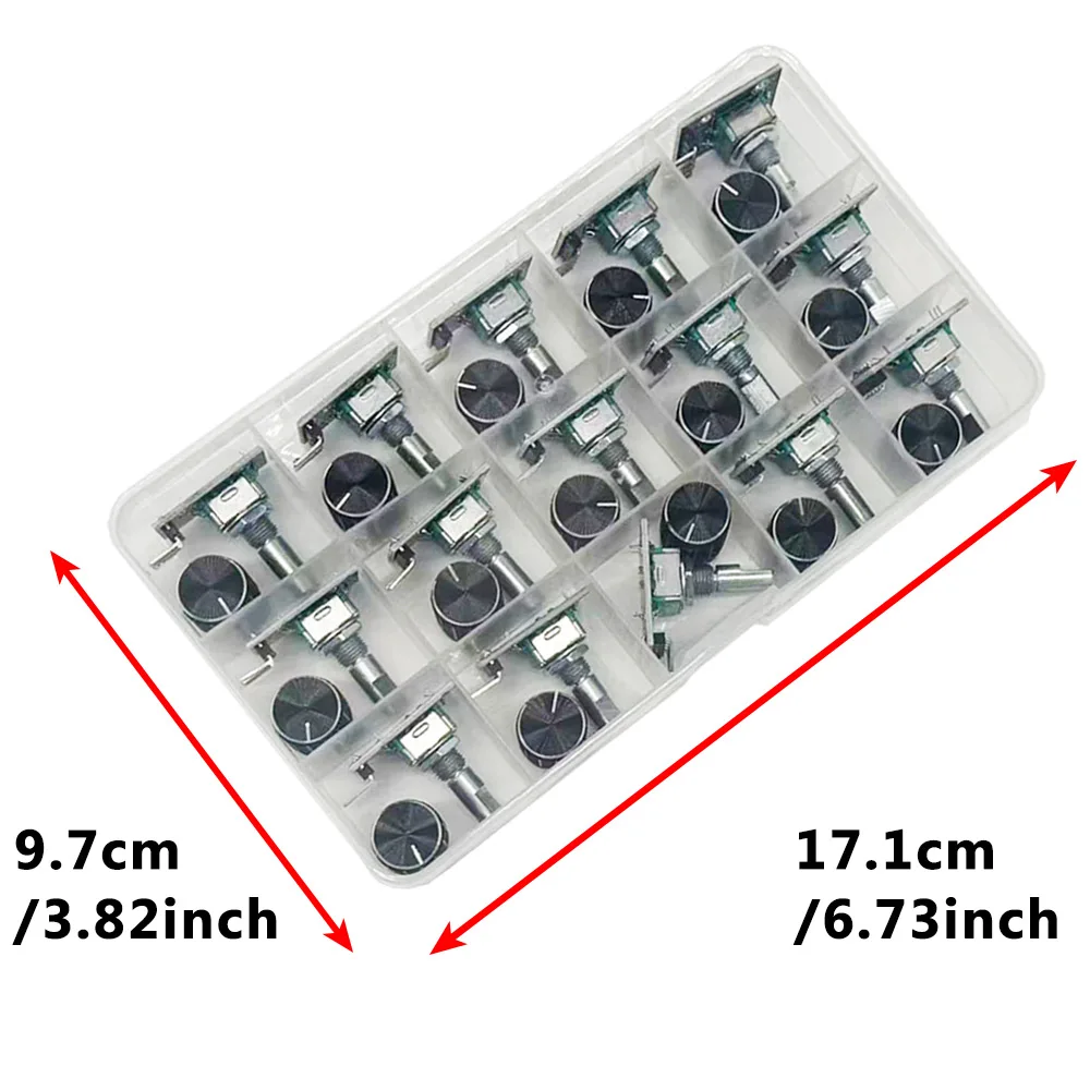 15PCS KY-040 360 Degrees Rotary Encoder Module with Knob Cap Kit for arduino &Electronic DIY, Switch Development Board Moudle