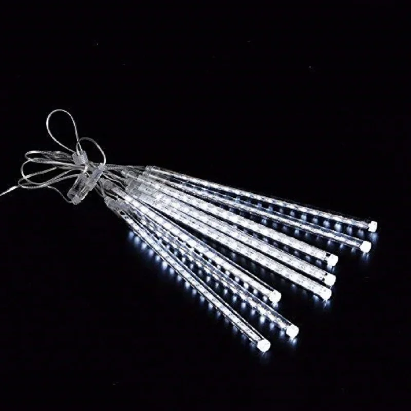 Diodo emissor de luz luces, lluvia de meteoro, navidad lluvia de luces (blanca)