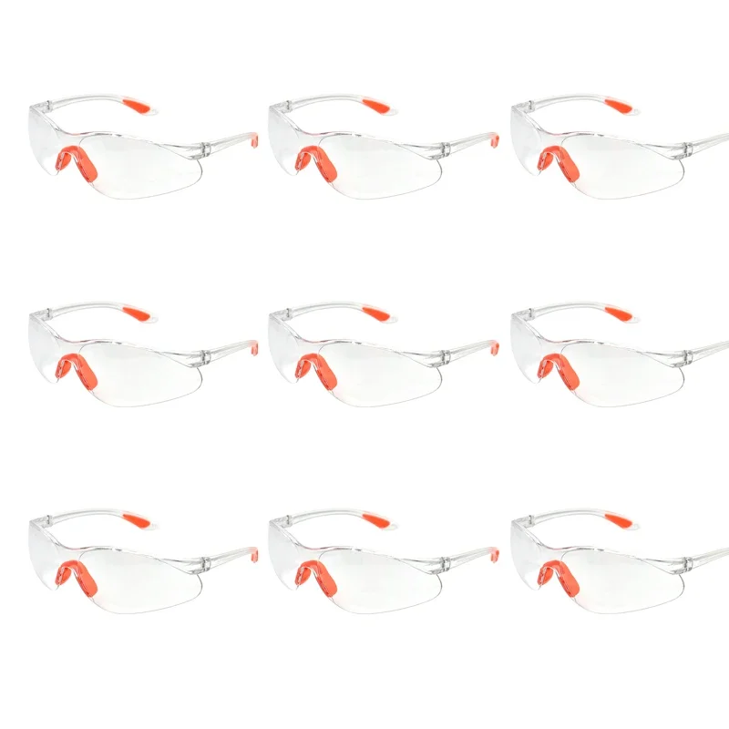 Lunettes de protection oculaire de sécurité pour le travail en laboratoire, 12 pièces, matériau PC, Anti-Impact, vent, Anti-poussière, lunettes de sécurité transparentes pour l'équitation