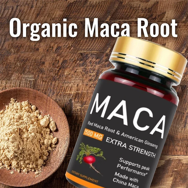 Maca -60 pieces of organic jelly, Peru Genmaca, 100% pure, non-transgenic, supporting reproductive health, Energizer-36000mg nat