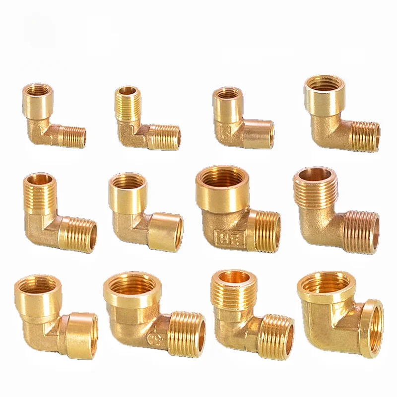 1/8 "1/4" 3/8 "1/2" 3/4 "1" filetage femelle x mâle 90 degrés coude en laiton raccord de tuyau connecteur coupleur pour adaptateur en cuivre de carburant d'eau