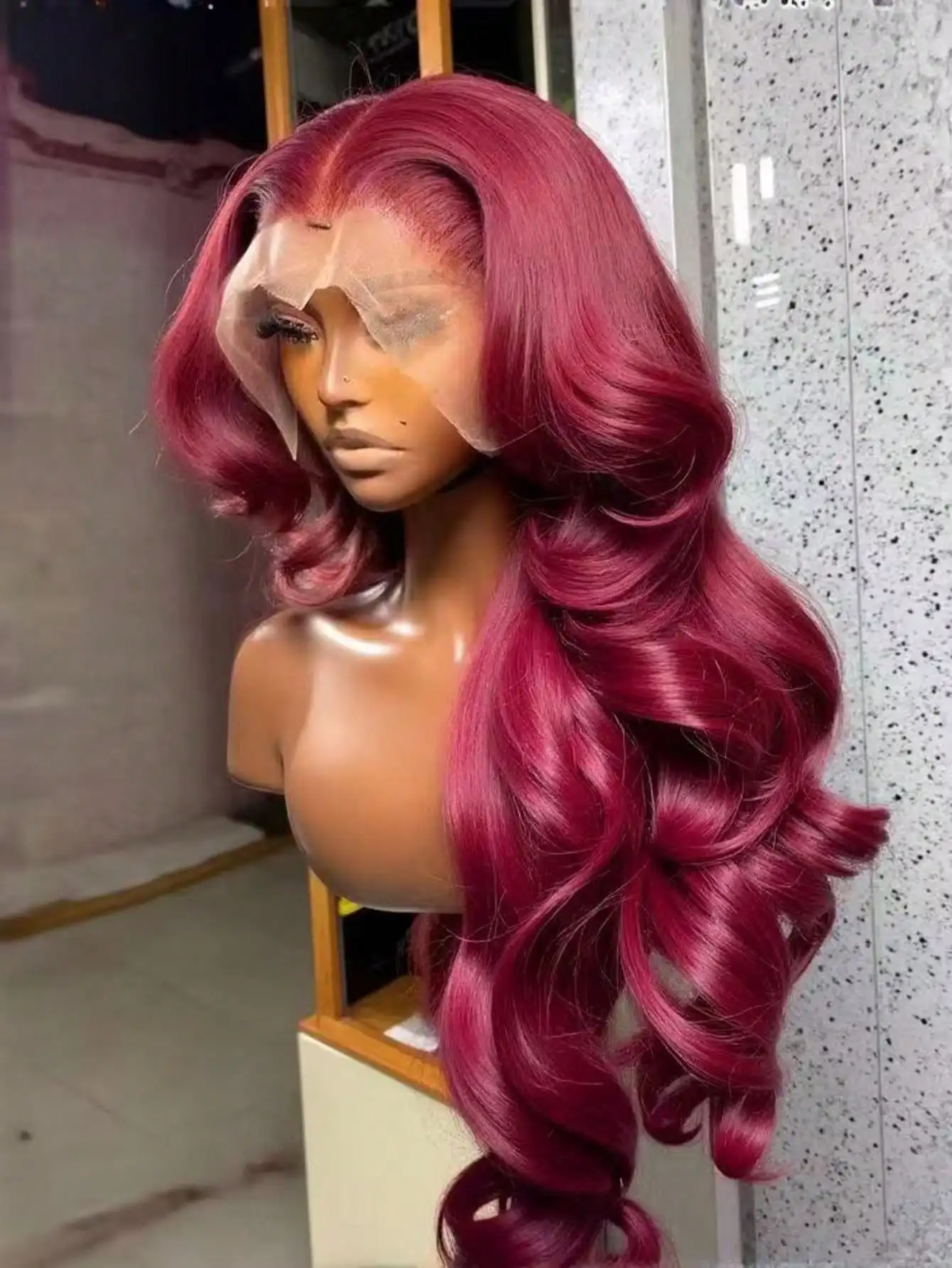 

99J Burgundy wig human hair 13x4 lace front body wave lace front wigs human hair 200 Density Pre Plucked Wine red colored wig