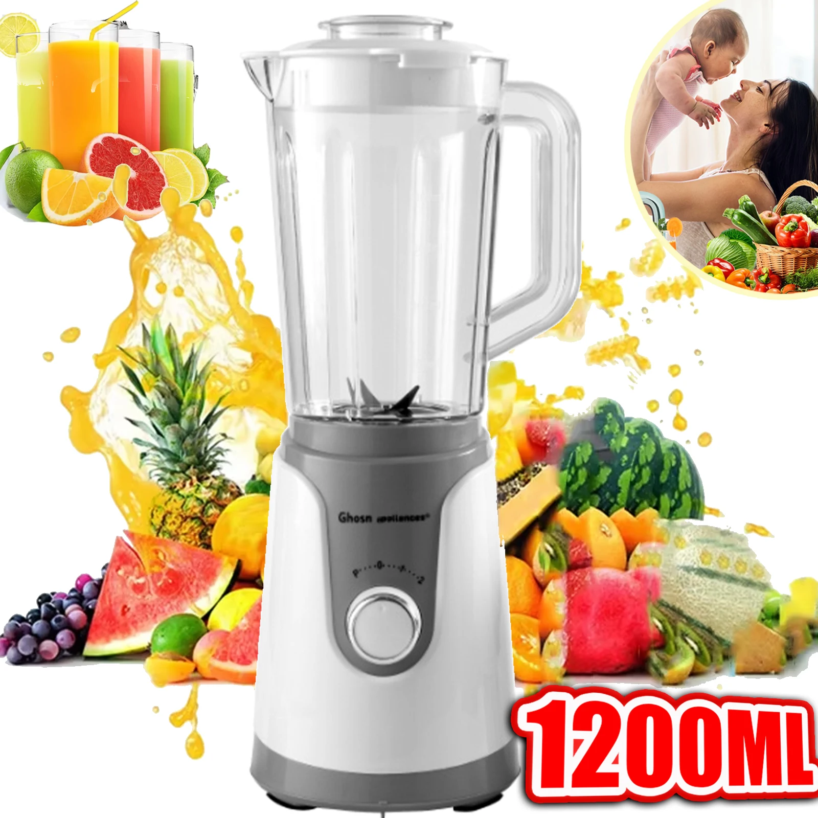 1200ML Electric Juicer Blenders for kitchen Fruit Mixers Multifunction Machine portatil Kids Food home Appliance Food Processors