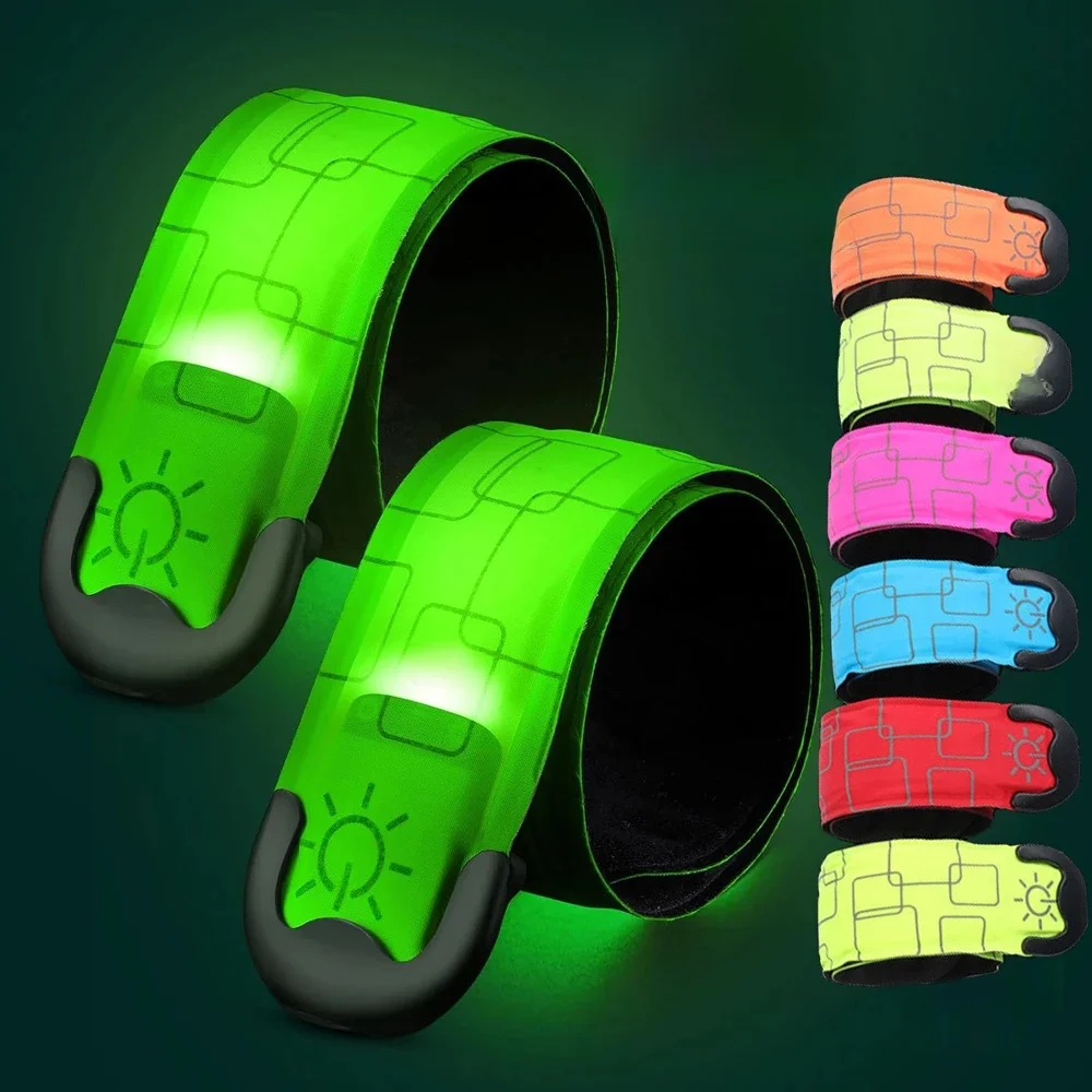 AliExpress hufuch ﻿ Night Running Armband LED Light Band Cycling Safety Armband Outdoor Sports Safety Arm Belt Leg Warning Rechargeable Wristband