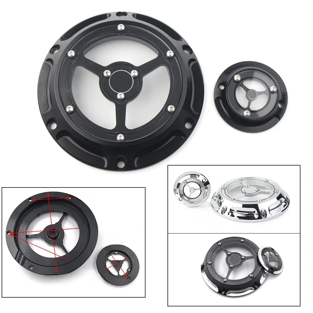 Couvercle de minuterie de synchronisation de moto RSD Derby, couvercle de moteur pour Harley Sportster Iron 883 1200 XL883 XL1200 2004 – 2017 chromé