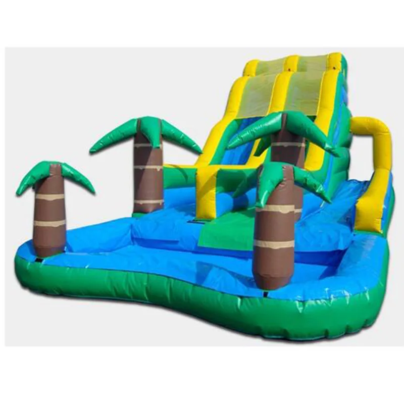 Cool summer water slide Coconut tree inflatable pool slides Inflatable Trampoline Indoor and Outdoor Inflatable Slide