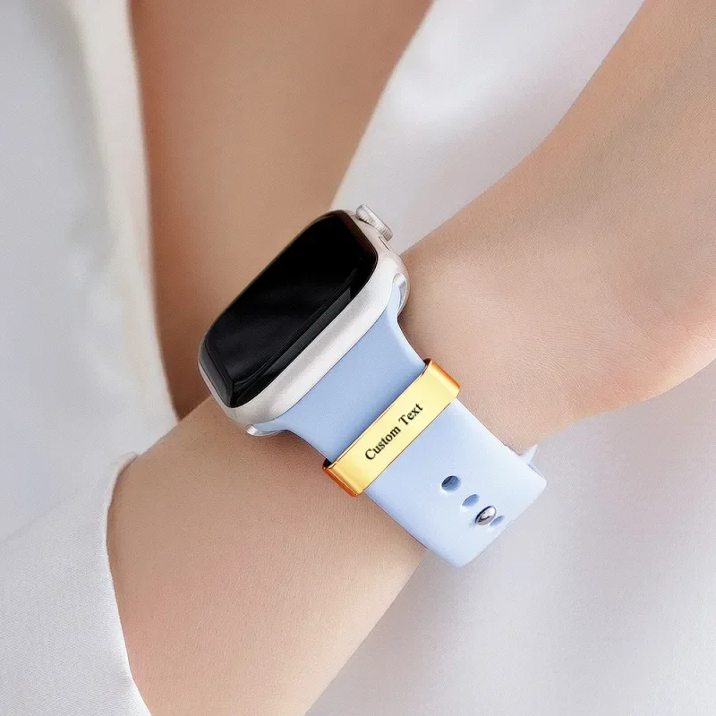 Personalized Watch Band Charm Custom Photo Smart Watch Charm Customized Picture Watch Strap Engraved Name Gift for Women Men