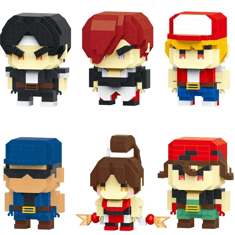 Anime le roi des combattants jeu blocs de construction d'action Kyo Kusanagi Iori Yagami jouets KOF blocs de construction cadeau pour les enfants