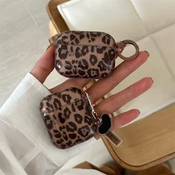 For Apple Airpods 4 3 Pro 2 Case Winter Leopard Print Cute Headphone Cover Silicone Headset Charging Cases For Airpod Pro 2 Capa