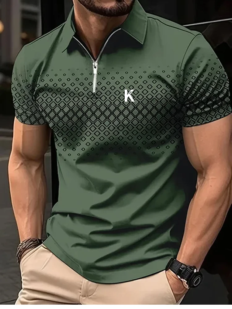 Men's Golf Shirt Polo Shirt Casual Quarter Zip Short Sleeve T Shirt Fashion Casual Zipper Summer Spring Regular Fit Golf Shirt image 4