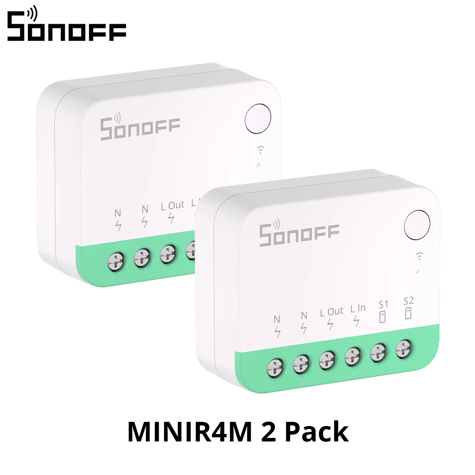 SONOFF MINIR4M MINI Extreme WLAN Smart Schalter Unterputz Matter kompatibel ESP32 Chip Relais-Trennung mit Alexa & Google Home
