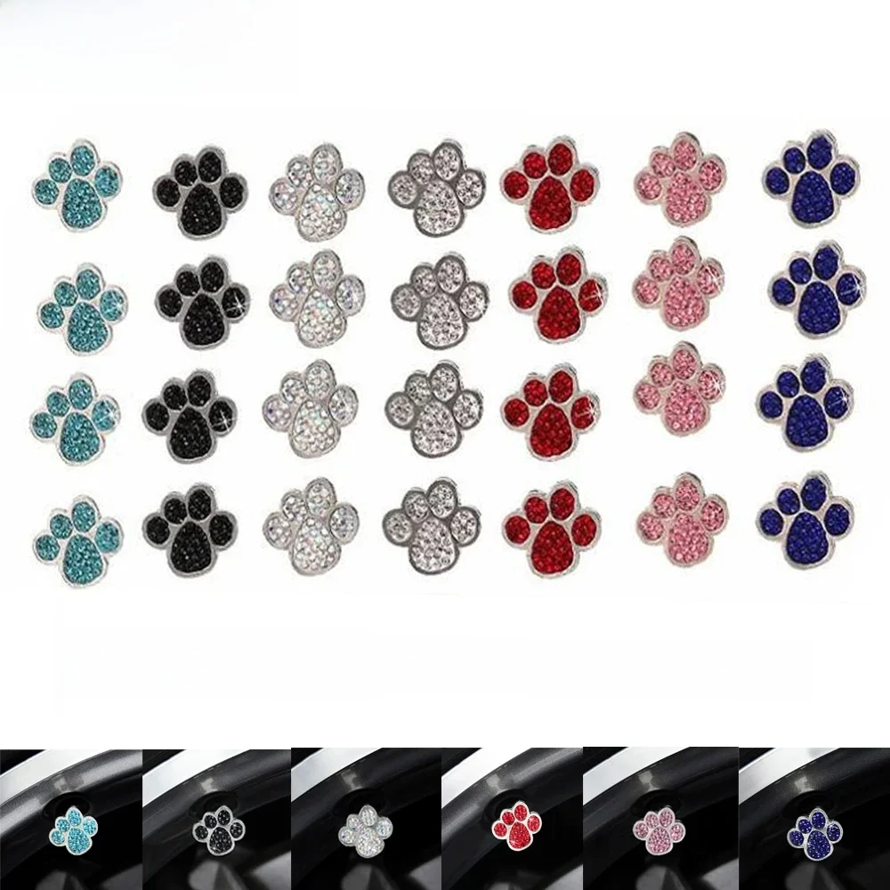 DSYCAR 4 sztuk/zestaw koło samochodowe Tire Stem czapki powietrza Paw diamentowe pyłoszczelne czapki Handmade Rhinestone kapturki do zaworów do opon samochodowych — zdjęcie 2