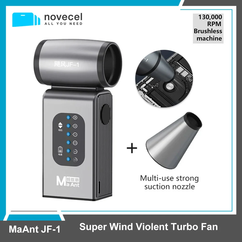 MaAnt 50W Violent Turbofan JF-1 3-Speed Adjustable Dual Use of Blowing and Suction For Phone Mainboard Repair Dedusting Cooling