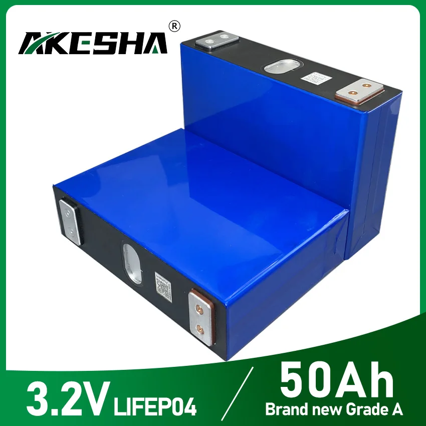 

3.2V 50Ah 100Ah Lifepo4 Prismatic Rechargeable Battery Cell 12V 24V 48V Batteries Pack EU US TEX FREE