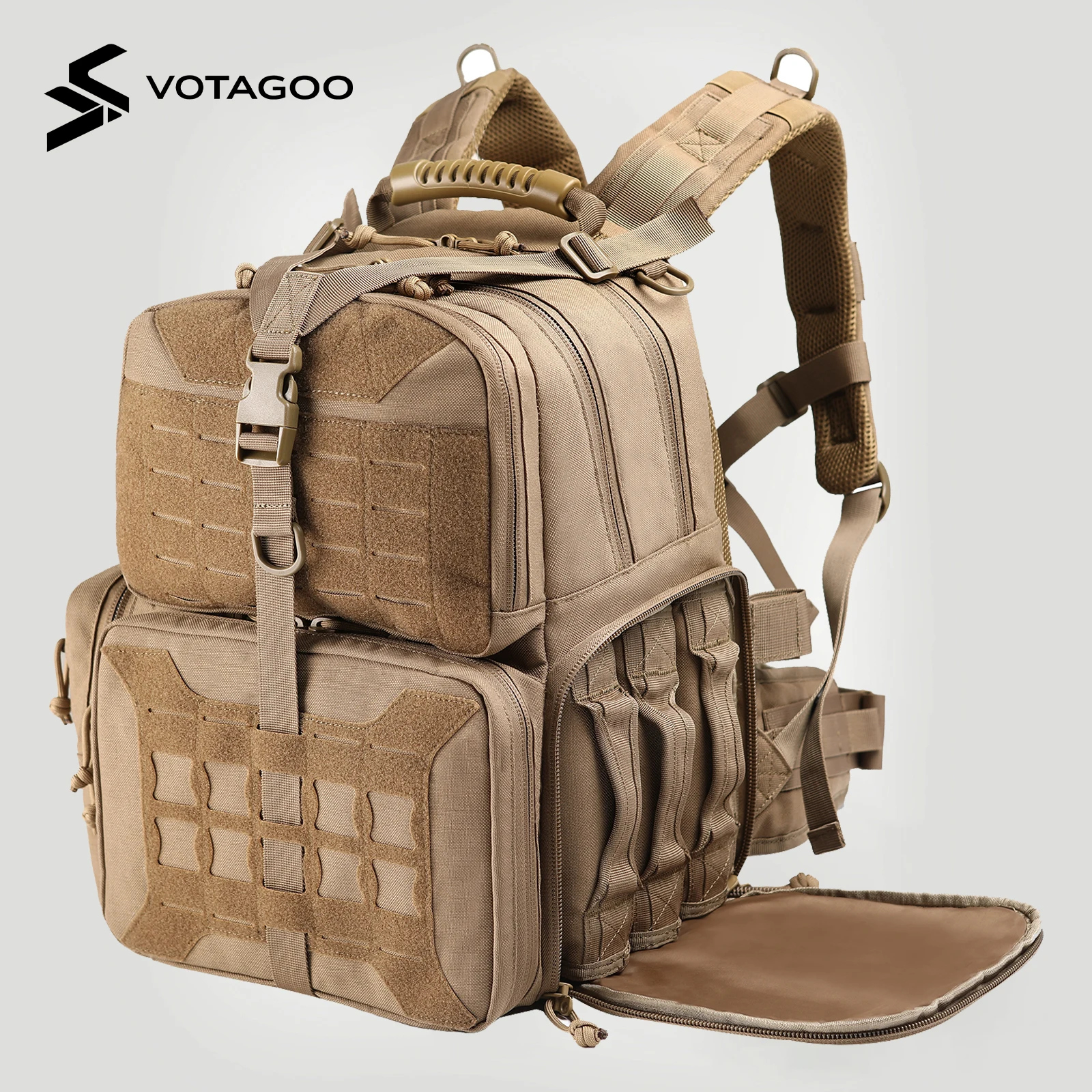 

VOTAGOO Tan Tactical Range Backpack Outdoor Hunting Bag Men's backpack Airsoft Accessories