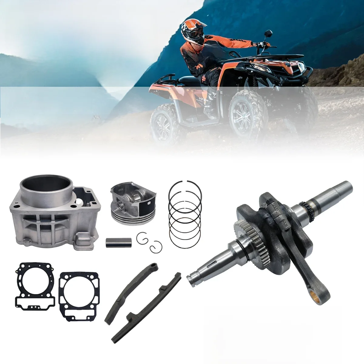 Zestaw tłoka i wału korbowego do silnika CF 400 450 Cforce Zforce Uforce 450 520 550 191Q ATV 0GQ0- 023100    0GQ0-0411 — zdjęcie 2
