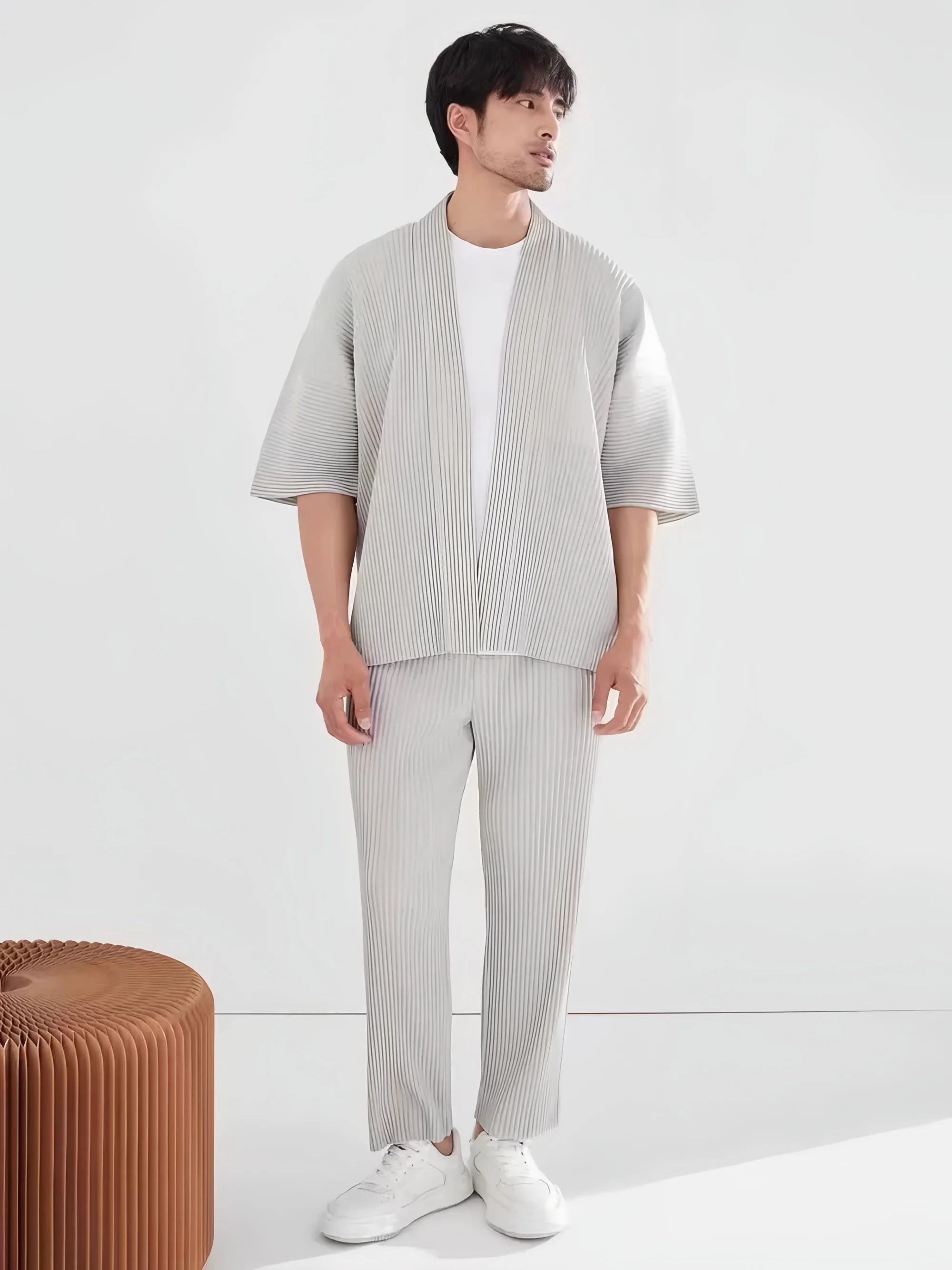 Miyake Pleated Kimono Jacket M - đánh giá và giá Haori Japanese Jacket