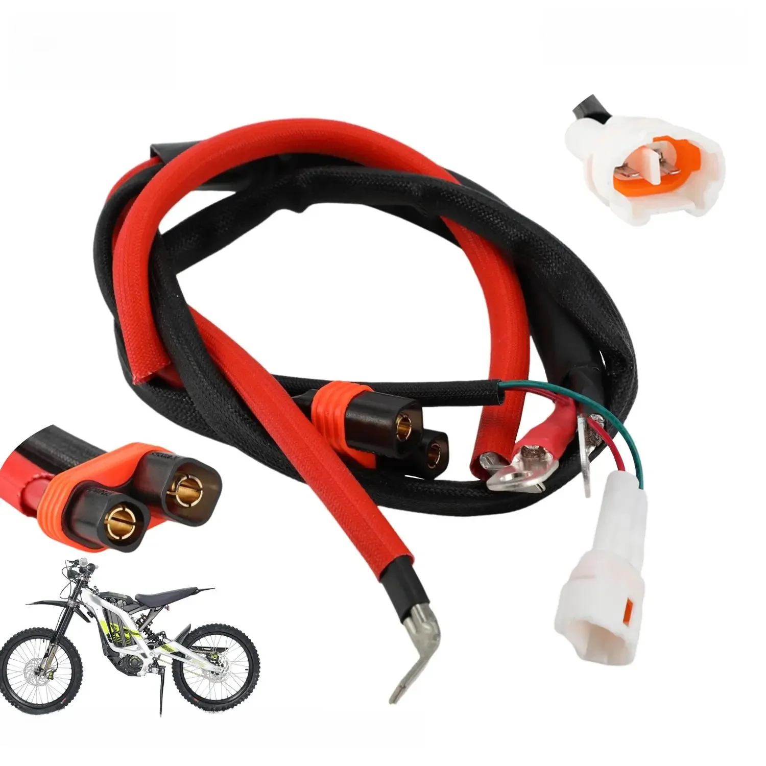 AliExpress JFGRACING Main Battery Cable For Surron Lightbee light bee S/X Power Cord Connector Wiring Motorcycle Resistant Parts Electric Dirt Bike