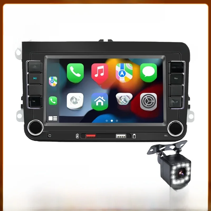 BQCC 7 "HD Auto MP5 Speler FM BT Kleurrijke lichten RDS Radio Mirrorlink USB opladen Draadloos Android AUTO/Carplay voor VW - afbeelding 2
