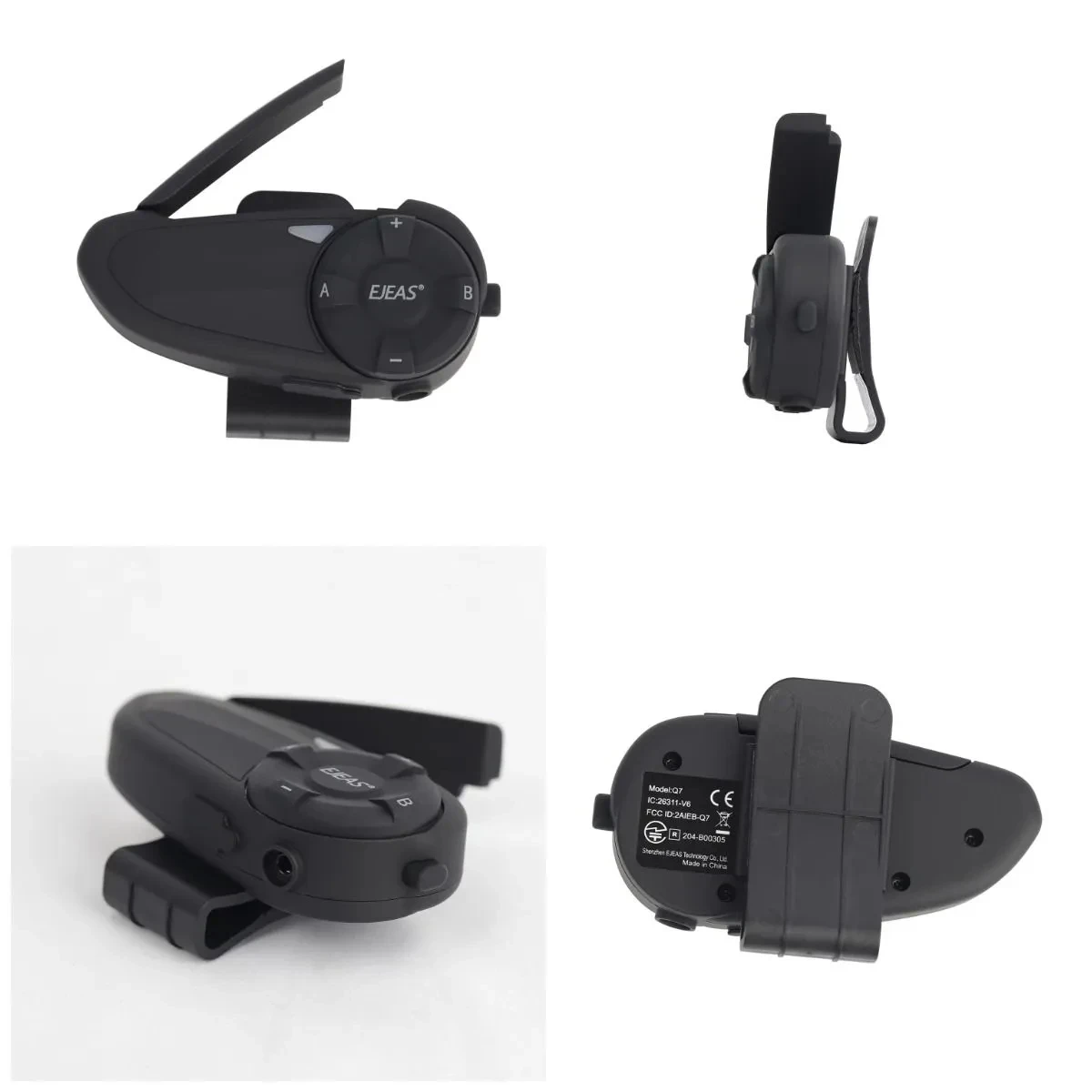 3.5MM Jack 2 In1 Earphone Headset with Mounting Clip Double-Sided Tape Base for EJEAS Q7 Q2 E6 Motorcycle Helmet Intercom image 5