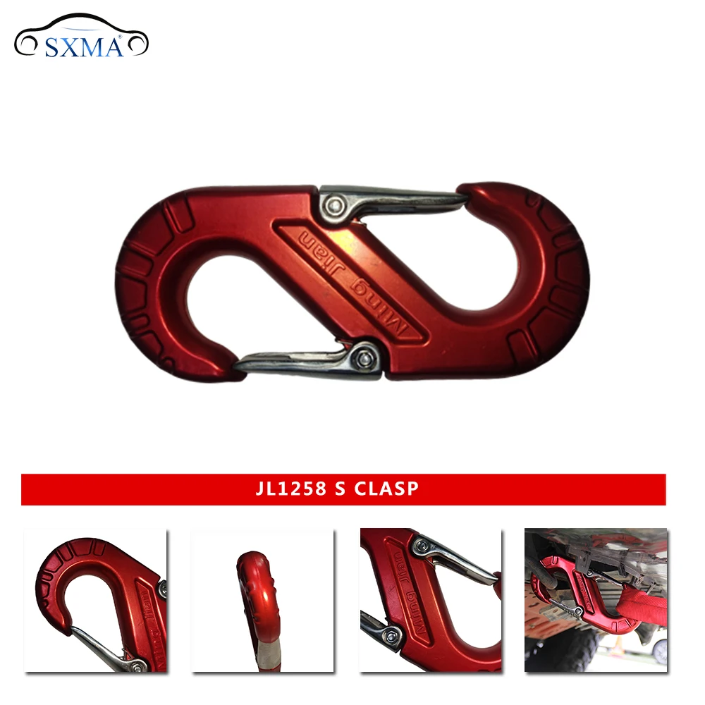 

SXMA JL1258 S-hook Trailer Hitch Shackle Towing Trailer Winch for Jeep JL for Wrangler 2018+/JK07-17