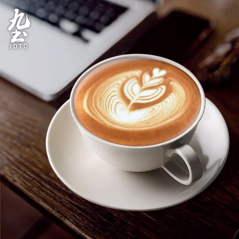 

JOTO Great Gift Idea Exquisite Craftsmanship Japanese Wood Ash Glazed Coffee Cup and Saucer CFR0120