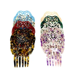 Vintage High Hair Combs Colorful Acetate Hair Accessories Faux Tortoise shell Hair clips Women jewelry gift