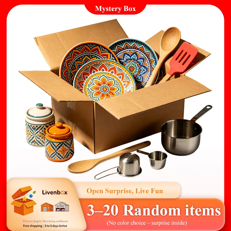 Plates Mystery Box, Surprise Assorted Items Including Mini Toys Kitchen Supplies Storage Organizers Fashion Accessories, Unboxin