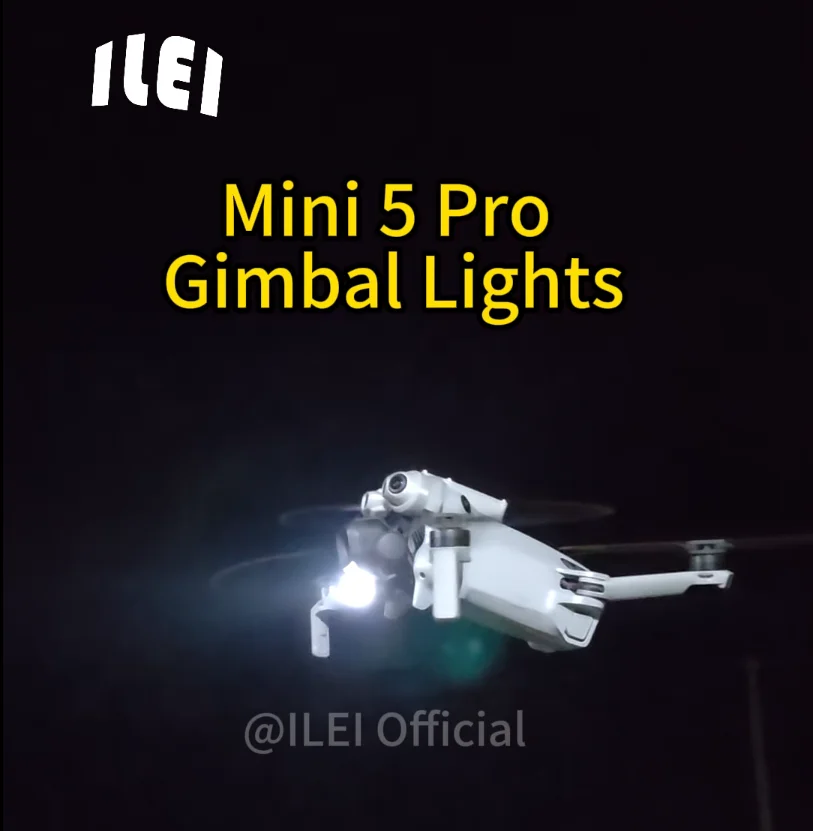 DJI Mini 5 Gimbal Light, 700LM Ultra Bright, Long Battery, Remote Version Supports Gimbal Tilt Control for On/Off & Modes