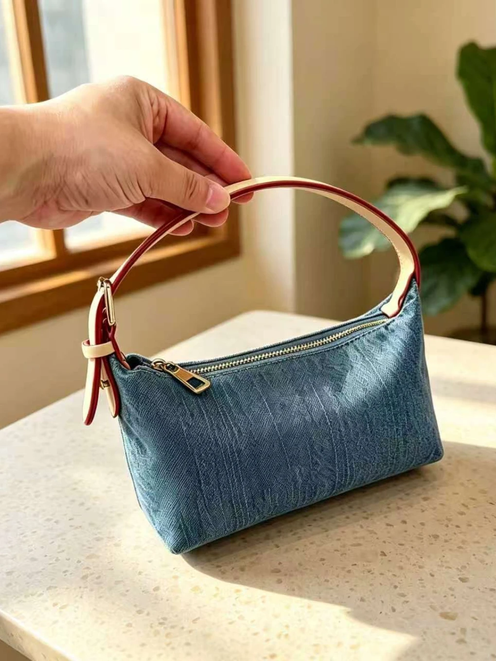 

Women's Denim Shoulder Bag 2026 New Vintage Handbag Good Quality Fashion Underarm Bag (Size: 19-12cm) BA0