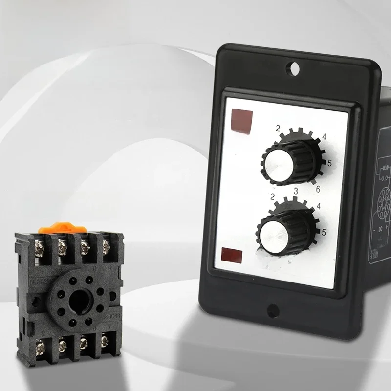 AliExpress CKCTINNER Adjustable Dual Time Relay Repeat Cycle Timer ATDV-Y ON OFF 3S/6S/12S/30S/60S/3M/6M/12M/30M/60M 220V Twin Timer With Socket Base