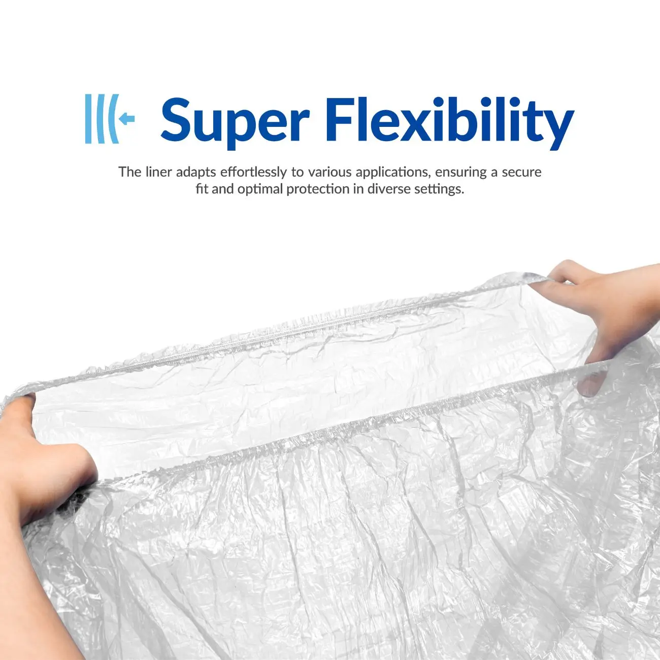 400개 투명 PE 일회용 스파 페디큐어 라이너 48x48x9.5미크론 풋 배스 볼 백 플라스틱 페디큐어 의자 라이너