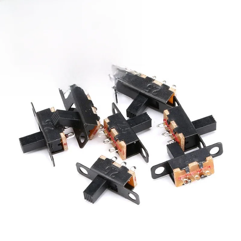 50 sztuk/20 sztuk Mini przełącznik dwupozycyjny SS12F15 1P2T SPDT przełącznik suwakowy 50V 0,5A uchwyt wysoki 6mm dla majsterkowiczów projekty elektroniczne mocy — zdjęcie 2