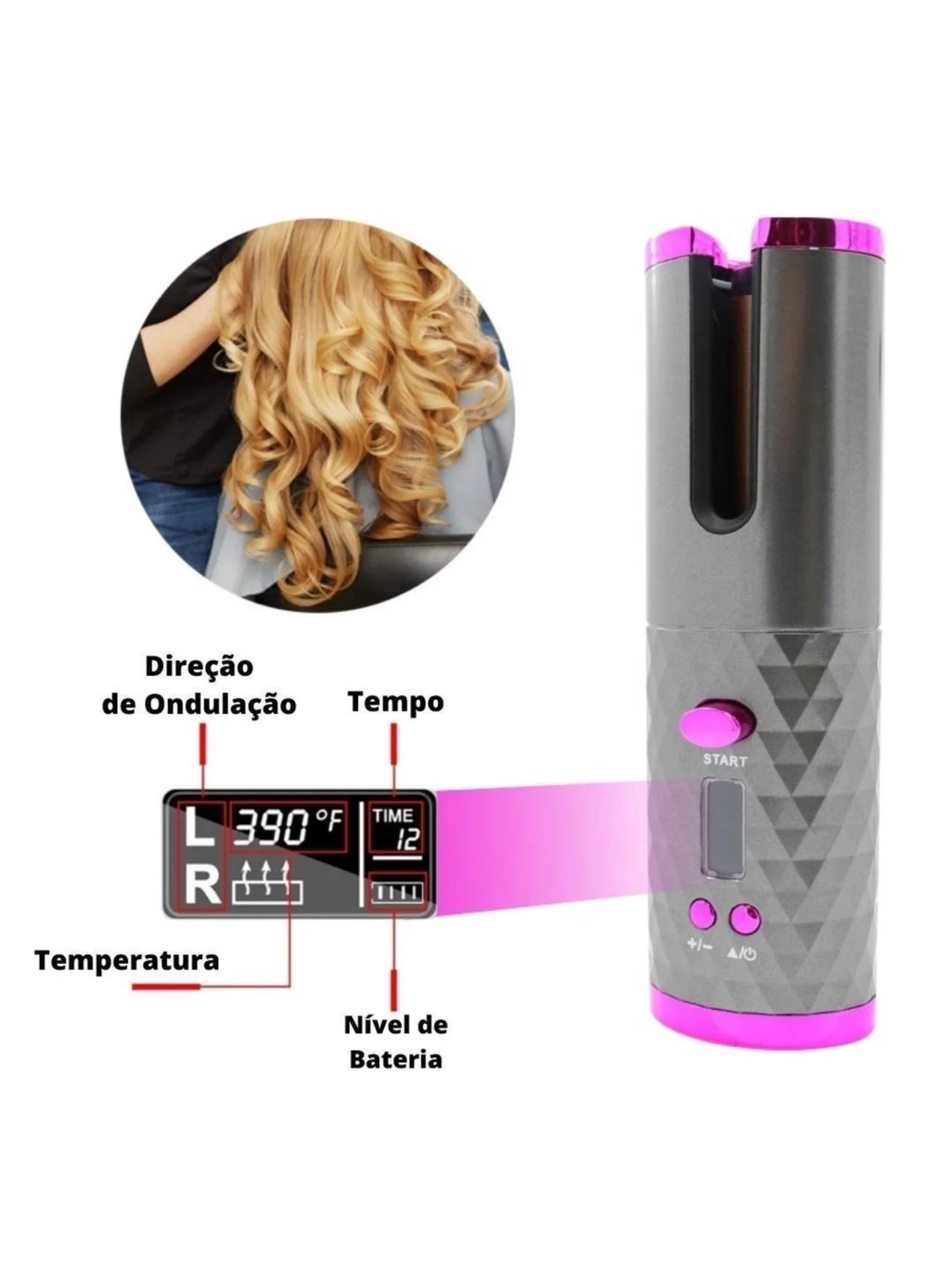 Babyliss Sem Fio Modelador De Cachos Automático Profissional