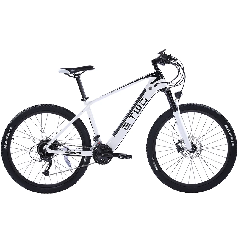 2024 G1 Carbon Fiber Electric Mountain Bike 350W 500W Rear Hub Motor 48V9.6Ah Battery Double Hydraulic Brake 27S