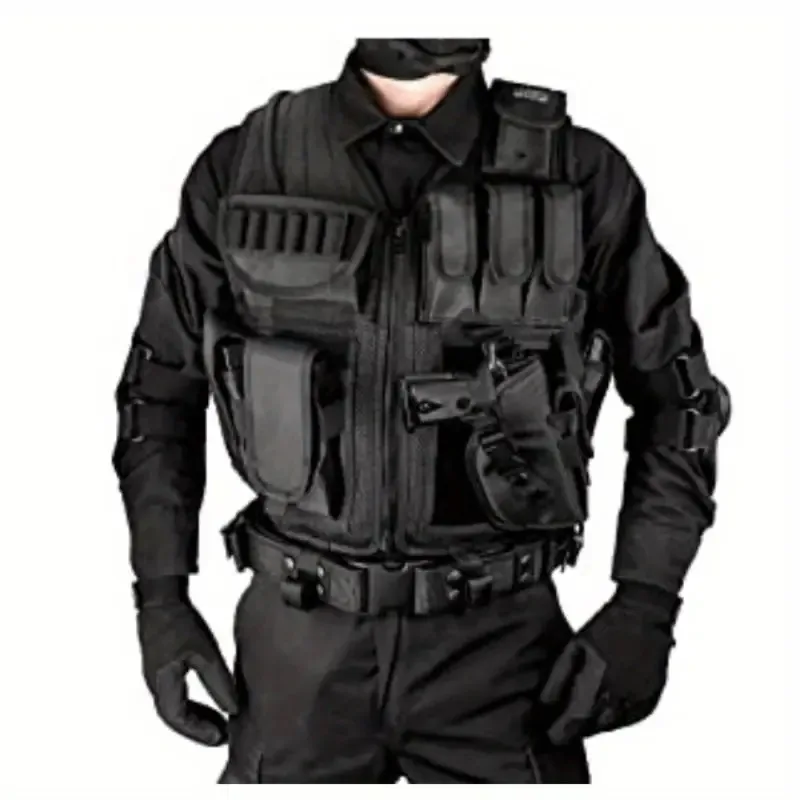 Adjustable Molle Tactical Vest Security Combat Body Armor Vests Security Hunting Army Outdoor CS Game Airsoft Training Jacket