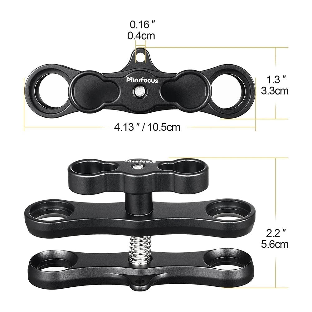 Diving Extended Flash Lights Ball Butterfly Clip Arm Clamp Mounting 1 inch For Gopro Camera Underwater Tray Bracket Ball Mount