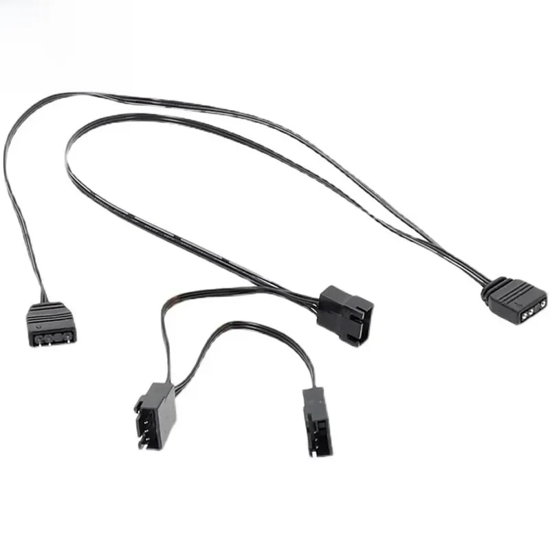 Do wentylatora NZXT Aer2 Kabel adaptera RGB 5 V 3-pinowa płyta główna ARGB 1 do 3 kabli synchronizacji światła — zdjęcie produktu 5