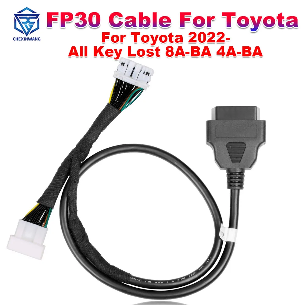 FP30 Cable for Toyota 2022- All Key Lost For Lexus 8A-BA 4A-BA Models FP-30 PIN Cable without PIN Code Works with K518ISE K518S