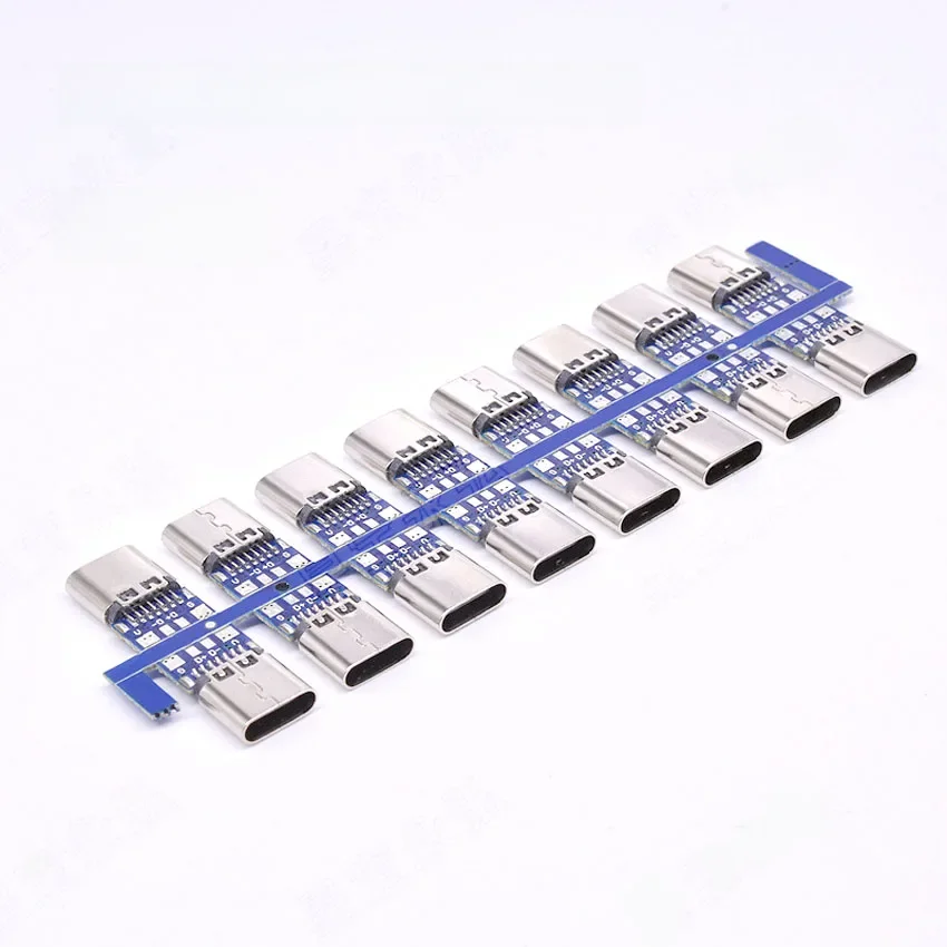 1-10 sztuk złącze USB 3.1 typu C 14-pinowe gniazdo żeńskie przez otwory PCB 180 pionowa osłona USB-C1 — zdjęcie 2