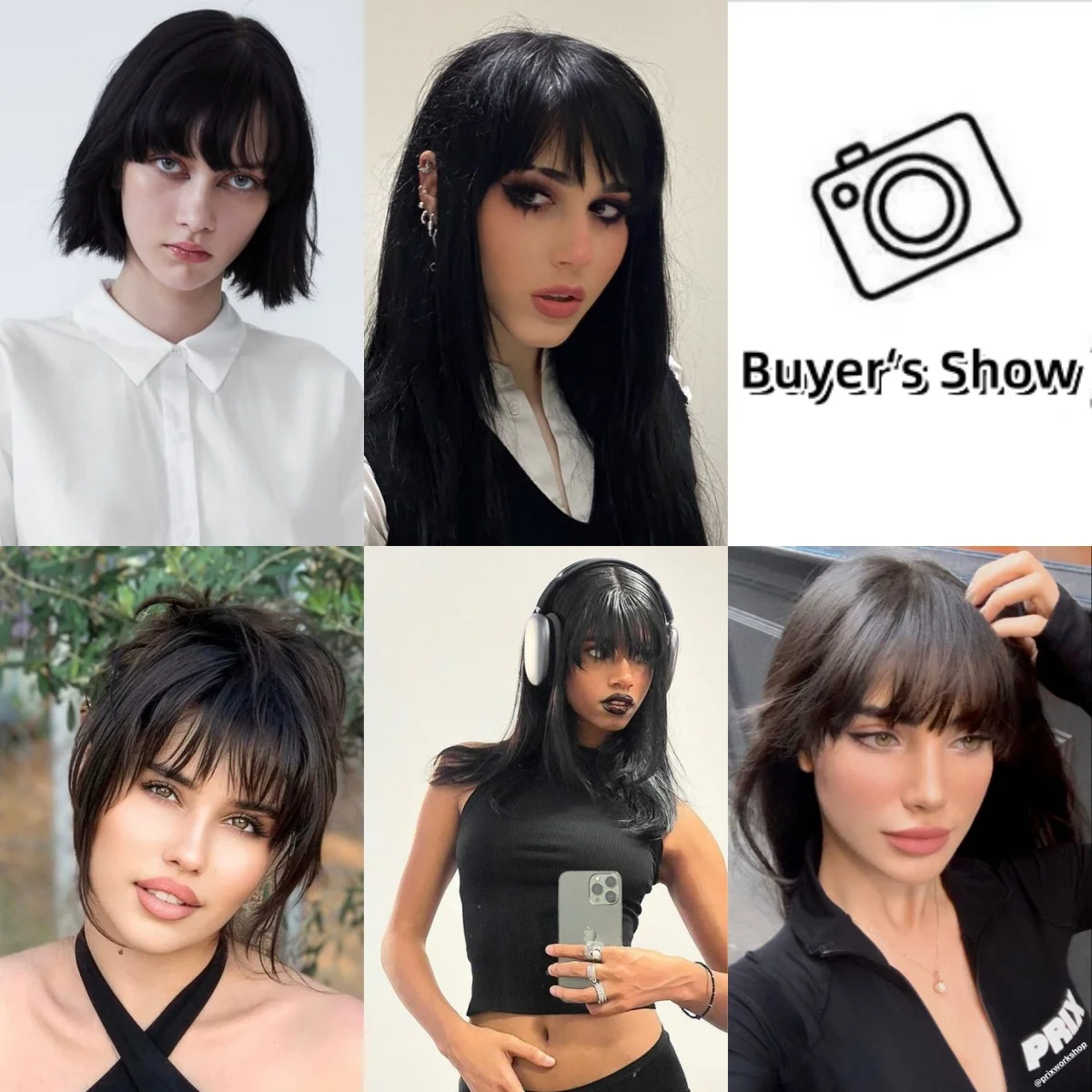 100% Remy Human Hair Bangs Fringe Hairpieces Blunt Cut Natural Air Bangs Over Head Clip In Hair Extension Dark Hair for Women