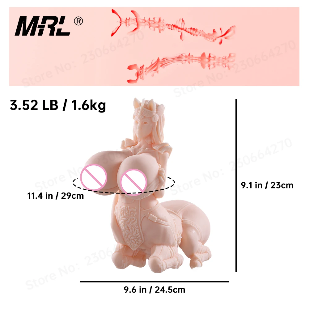 MRL [أنيمي النوع] 1.0 سنتور سيليكون دمية جنسية ضيق كس المزدوج قناة هانت شكل لينة الثدي رجل الكبار الاستمناء الجنس لعب