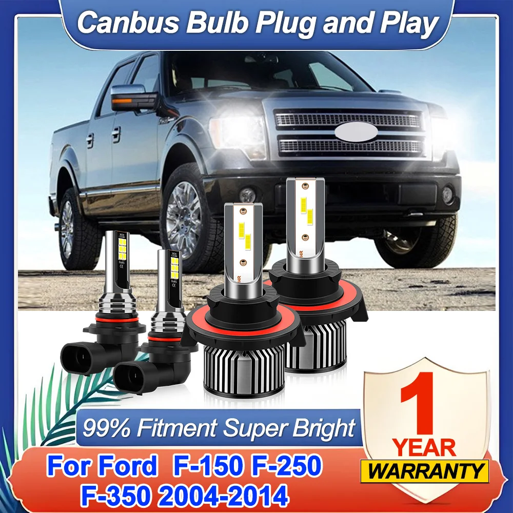 

30000LM Canbus LED Headlight Bulbs 300W CSP Chips Car Headlamps 6000K Fog Lamps 12V For Ford F-150 F-250 F-350 2004-2014