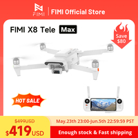 FIMI X8 Tele Max drone 1/2-inch CMOS Wide-Angle Tele Camera 30x Hybrid Zoom 4K 60fps 3-axis Gimbal GPS AI Super Night Video