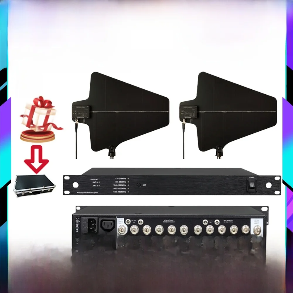 Paulkitson 460-950Mhz UA845 UA874 System dystrybucji antenowej Wzmacniacz sygnału Dystrybutor sygnału RF do mikrofonów bezprzewodowych — zdjęcie produktu 7