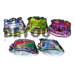 Holographic Zip lock Bags Shaped Cut Smellproof Bag Reusable Waterproof Pouches Gelato Package for Candy Food Storage Customize